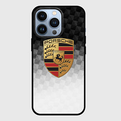 Чехол для iPhone 13 Pro PORSCHE, цвет: 3D-черный