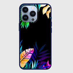 Чехол для iPhone 13 Pro Тропическая Ночь, цвет: 3D-тёмно-синий