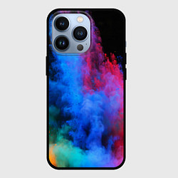 Чехол для iPhone 13 Pro КРАСКИ, цвет: 3D-черный