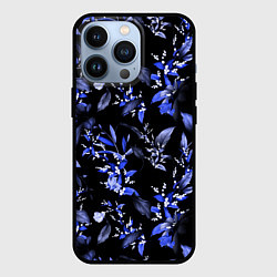 Чехол для iPhone 13 Pro Ночные цветы, цвет: 3D-черный