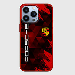 Чехол для iPhone 13 Pro PORSCHE, цвет: 3D-красный