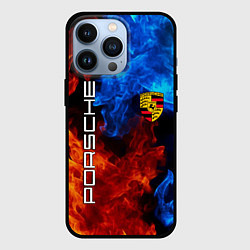 Чехол для iPhone 13 Pro PORSCHE, цвет: 3D-черный