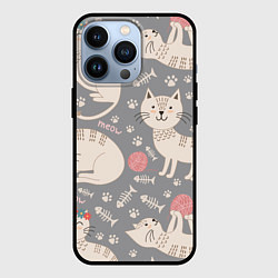 Чехол для iPhone 13 Pro Милые кошечки, цвет: 3D-черный