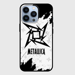 Чехол для iPhone 13 Pro METALLICA МЕТАЛЛИКА, цвет: 3D-черный