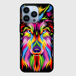 Чехол для iPhone 13 Pro Neon wolf, цвет: 3D-черный