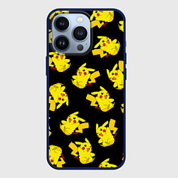 Чехол для iPhone 13 Pro Веселый пикачу, цвет: 3D-тёмно-синий