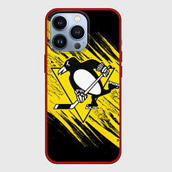 Чехол для iPhone 13 Pro Pittsburgh Penguins Sport, цвет: 3D-красный