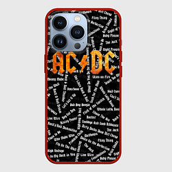 Чехол для iPhone 13 Pro ACDC SONGS Z, цвет: 3D-красный