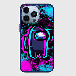 Чехол для iPhone 13 Pro NEON AMONG US, цвет: 3D-тёмно-синий