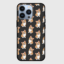 Чехол для iPhone 13 Pro Корги малыши, цвет: 3D-черный