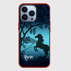 Чехол для iPhone 13 Pro Конь, цвет: 3D-красный