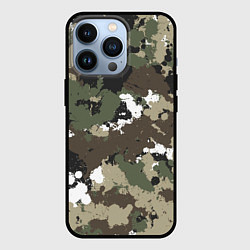 Чехол для iPhone 13 Pro Камуфляж с кляксами, цвет: 3D-черный