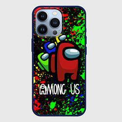 Чехол для iPhone 13 Pro AMONG US, цвет: 3D-тёмно-синий