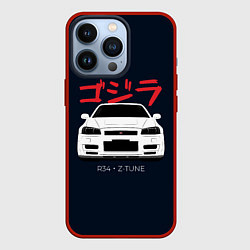 Чехол для iPhone 13 Pro Skyline R34 Z-Tune, цвет: 3D-красный