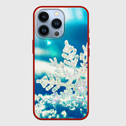 Чехол для iPhone 13 Pro Снег, цвет: 3D-красный