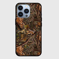 Чехол для iPhone 13 Pro Охотничий камуфляж, цвет: 3D-черный