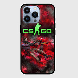 Чехол для iPhone 13 Pro CS GO Red heat, цвет: 3D-черный