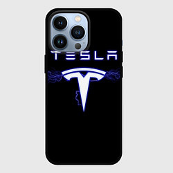 Чехол для iPhone 13 Pro TESLA, цвет: 3D-черный