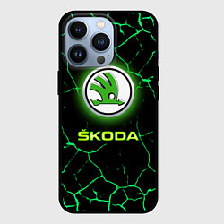 Чехол для iPhone 13 Pro SKODA, цвет: 3D-черный