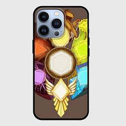 Чехол для iPhone 13 Pro DnD Dices: Battle Shields, цвет: 3D-черный