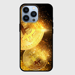 Чехол для iPhone 13 Pro БИТКОИН ЗОЛОТО BITCOIN GOLD, цвет: 3D-черный