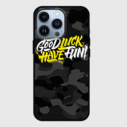 Чехол для iPhone 13 Pro GLHF ГЛХФ Камуфляж, цвет: 3D-черный