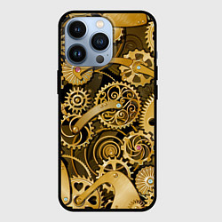 Чехол для iPhone 13 Pro Стимпанк механизмы шестеренки, цвет: 3D-черный
