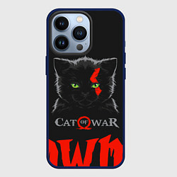 Чехол для iPhone 13 Pro Cat of war, цвет: 3D-тёмно-синий