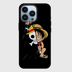 Чехол для iPhone 13 Pro ONE PIECE ЛУФФИ ЧЕРЕП СИМВОЛ, цвет: 3D-черный