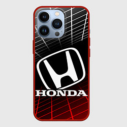 Чехол для iPhone 13 Pro HONDA ХОНДА СЕТКА, цвет: 3D-красный