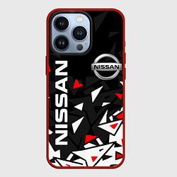 Чехол для iPhone 13 Pro NISSAN НИССАН ОСКОЛКИ, цвет: 3D-красный