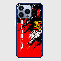 Чехол для iPhone 13 Pro PORSCHE ПОРШЕ ГРАНЖ, цвет: 3D-тёмно-синий