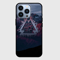 Чехол для iPhone 13 Pro Валькнут, цвет: 3D-черный