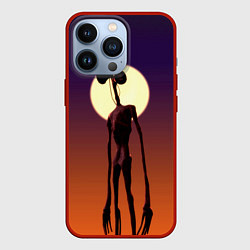 Чехол для iPhone 13 Pro Сиреноголовый Хоррор Закат, цвет: 3D-красный