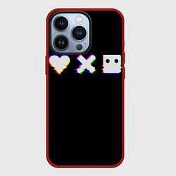 Чехол для iPhone 13 Pro Love Death and Robots Glitch, цвет: 3D-красный