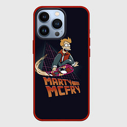 Чехол для iPhone 13 Pro Back to Futurama, цвет: 3D-красный
