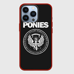 Чехол для iPhone 13 Pro Pony x Ramones, цвет: 3D-красный