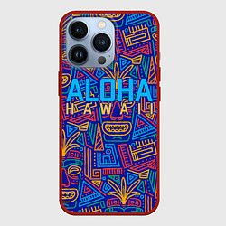 Чехол для iPhone 13 Pro ALOHA HAWAII АЛОХА ГАВАЙИ, цвет: 3D-красный