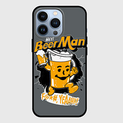 Чехол для iPhone 13 Pro BEER MAN, цвет: 3D-черный