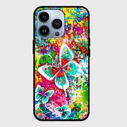 Чехол для iPhone 13 Pro ЯРКИЕ КРАСКИ, цвет: 3D-черный