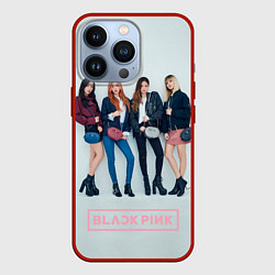 Чехол для iPhone 13 Pro Blackpink Squad, цвет: 3D-красный