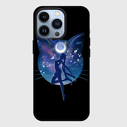 Чехол для iPhone 13 Pro Sailor Moon силуэт, цвет: 3D-черный