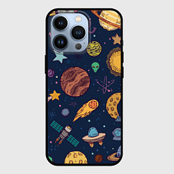 Чехол для iPhone 13 Pro Космический мир, цвет: 3D-черный