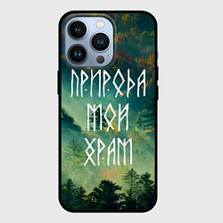 Чехол для iPhone 13 Pro ПРИРОДА МОЙ ХРАМ Z, цвет: 3D-черный