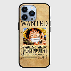 Чехол для iPhone 13 Pro Манки Д Луффи в розыске One Piece, цвет: 3D-черный