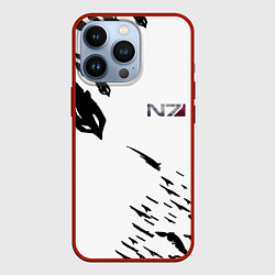 Чехол для iPhone 13 Pro MASS EFFECT ПОСЛЕДНИЙ БОЙ БЕЛ, цвет: 3D-красный