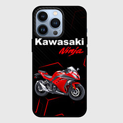 Чехол для iPhone 13 Pro KAWASAKI NINJA КАВАСАКИ, цвет: 3D-черный