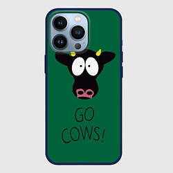 Чехол для iPhone 13 Pro Go Cows, цвет: 3D-тёмно-синий