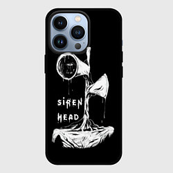 Чехол для iPhone 13 Pro Сиреноголовый ЧБ Siren Head, цвет: 3D-черный