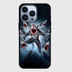 Чехол для iPhone 13 Pro АКУЛА МОНСТР, цвет: 3D-черный